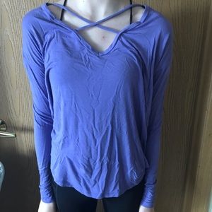 Purple criss cross long sleeve